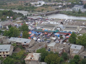 View of the bazaar from Gori's fortress.